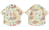 Y2K Vibrant Elevated Graphic Button-Up Shirt