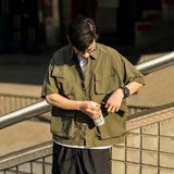 Trendy Japanese Black Casual Sleeve Shirt