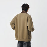 Fashionable Contrast Collar Casual Zip Jacket