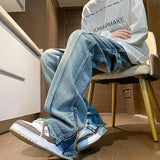 Men's Trendy Streetwear Zipper Denim Jeans