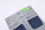 Butterfly Snake Embroidery Straight Denim Pants