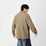 Fashionable Winter Contrast Polo Sweatshirt
