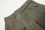Vintage Pleated Spliced Distressed Wide Leg Jeans