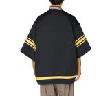 Japanese Patchwork Letter Print Baseball T-Shirt
