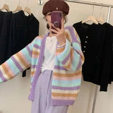 Soft Girl Cozy Striped Knit Sweater