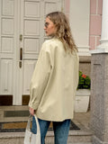 Women Colorful Loose Spliced Button Jacket