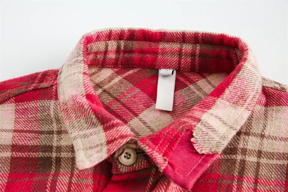 Plaid Reversible Long Sleeve Shirt