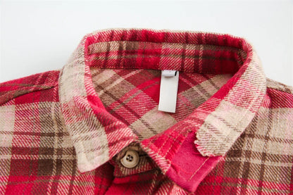 Plaid Reversible Long Sleeve Shirt