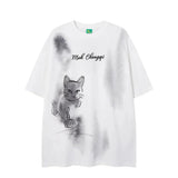 Vintage Kitten Graphic Short Sleeved T-Shirt