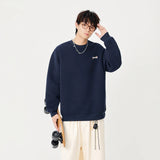 Comfortable Cozy Logo Print Crew Neck Sweatshirt