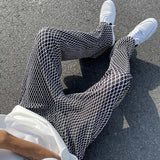 Drawstring Loose Ice Silk Pants