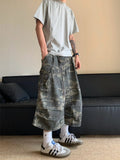 Vintage High Waist Baggy Camo Jorts