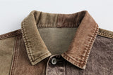 Stitching Coffee Denim Jacket
