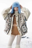 Cozy Oversized Plush Natonal Style Fur Jacket