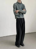 Y2K Washed Buckle Collar Motorcycle Denim Jacket