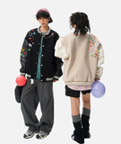 Y2K Cozy Embroidered Baseball Varsity Jacket