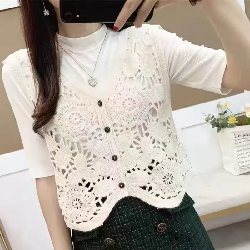 Floral Pattern Women's Cardigan