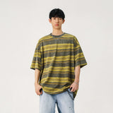 Breathable Striped Short Sleeve T-Shirt