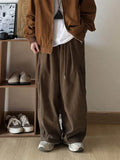 Versatile Elastic Waist Wide-leg Pants