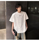 High Quality Sequin Patchwork Shoulder T-Shirt