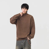 Cozy Cable Knit High Neck Turtleneck Sweater