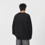 Stylish Crew Neck Knitted Jumper Sweater