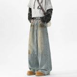 Baggy Wide Leg Vintage Wash Jeans
