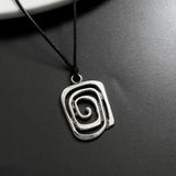 Geometric Spiral Pendant Necklaces