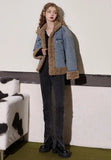 Women Stylish Warm Fleece Cowboy Denim Jacket