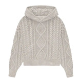 Streetwear Cozy Knitted Hip Hop Hooded Sweater