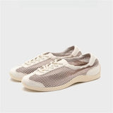 Chic Light Green Fishnet Lace-Up Flat Sneaker