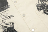 Retro Devil Skull Graphic Jacket