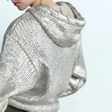 Metal Fragment Unique Round Neck SweatShirt