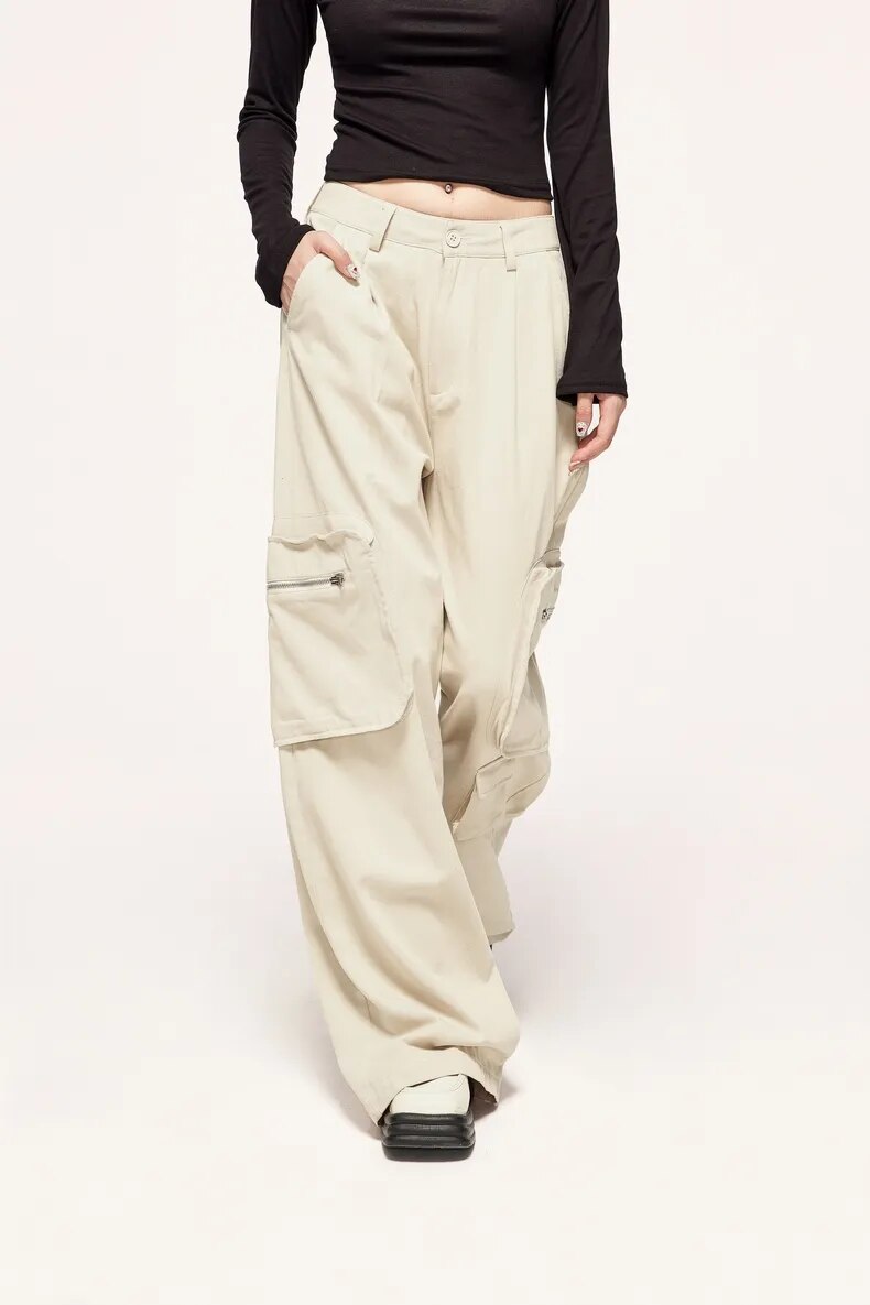 Multi Pockets Wide Leg Cargo Pants