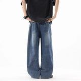 Durable Loose Wide Leg Washed Denim Jeans