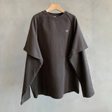 Oversized Lightweight Fake Two Piece Sweatshirt