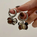 Vintage Natural Stone Bead Earrings