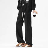 Knitted Loose Drawstring Sports Sweatpants