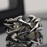 Thorns Stainless Steel Irregularity Gothic Ring