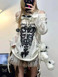 Y2k Loose Gothic Knitted Sweater
