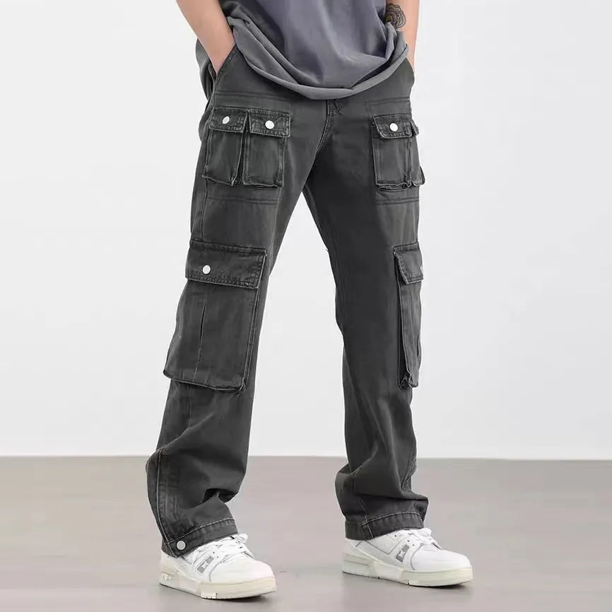 Denim Cargo Pants