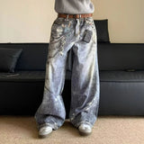 Retro Streetwear American Style Baggy Chain Jeans