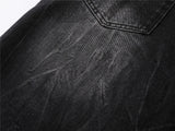 Flattering Black Distressed Ripped Denim Short