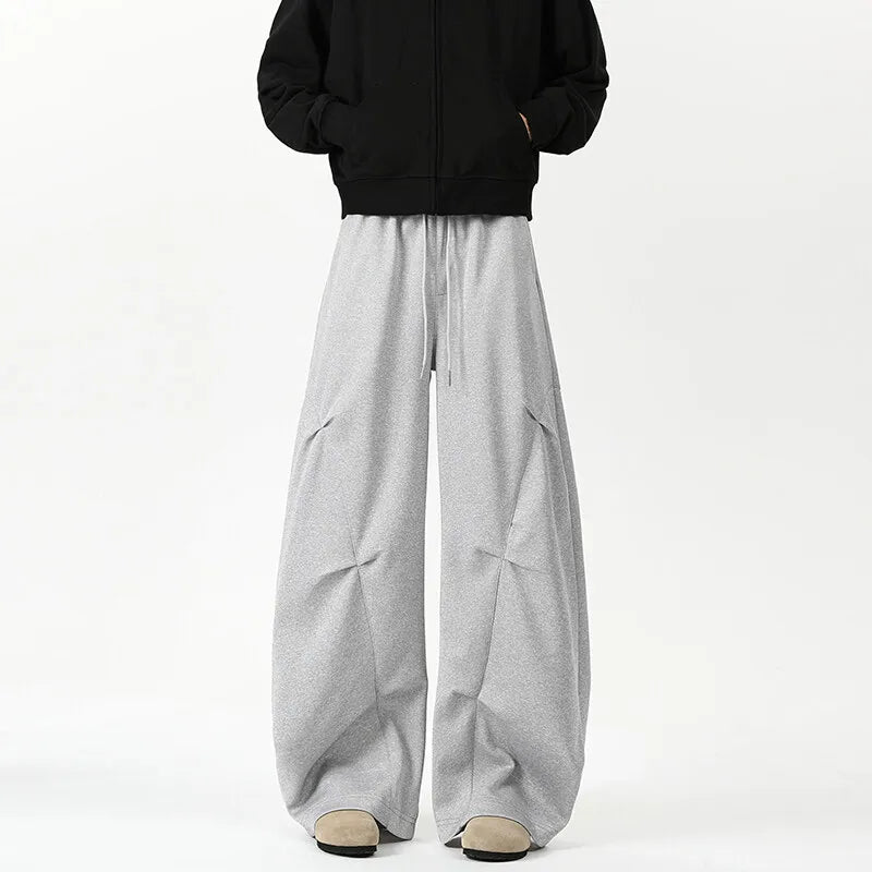 Comfortable Drape Solid Color Wide Pants