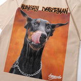 Graphic Doberman Dog Printed Oversized T-Shirt