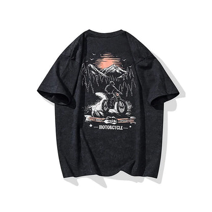 Breathable Black Round Neck Casual T-Shirt