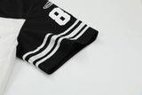 Breathable Patchwork Mesh V-Neck Collar Jersey T-Shirt