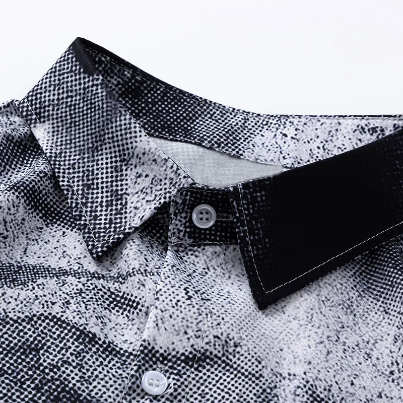 Abstract Black & White Graphic Shirt