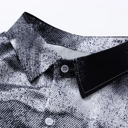 Abstract Black & White Graphic Shirt