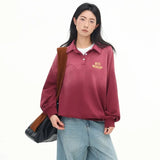 Comfortable Red Letter Print Stylish Sweatshirt